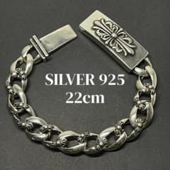 フローラルクロス ブレスレット シルバー925 バングル チェーン - メルカリ