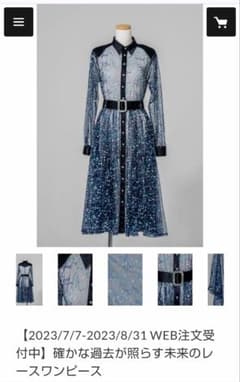 hazama 確かな過去が照らす未来のレースワンピース hazama 確かな過去が照らす未来のレースワンピース navy Lサイズ