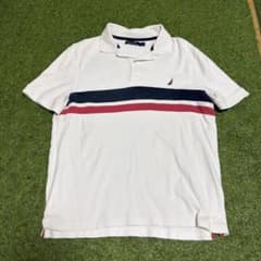 NAUTICA ポロシャツ ホワイト ネイビー レッドのサムネイル