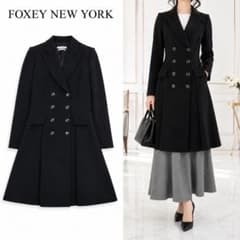 Y10 美品 M フォクシー ダブル Aライン テーラードコート レディース Y10 美品 M フォクシー ダブル Aライン テーラードコート レディース