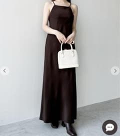 【COCO DEAL】ウォッシャブルバイアスサテンキャミドレス【美品】のサムネイル