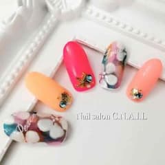 シール、チップケース付き♡シースルーflowerネイル♡のサムネイル