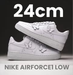 レア【新品】NIKE AIRFORCE1 LOW　バタフライ　蝶　オールホワイト