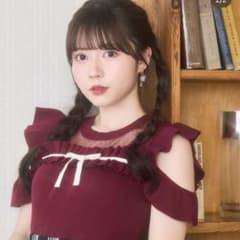 evelyn シアードットフリルニット WN ワインレッドのサムネイル