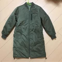 最終値下げ。GU ブルゾンロング  カーキのサムネイル