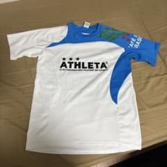 ATHLETA 半袖プラクティスシャツ ホワイト ブルー Lサイズのサムネイル