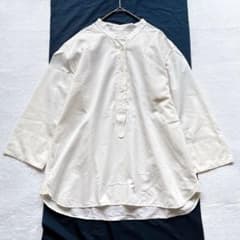 マーガレットハウエル コットンシルク バンドカラーシャツ 洗える 2
