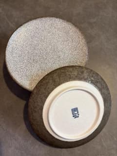 かいらぎ　19.5 和食器 プレート 皿 貫入 陶器 2枚セットのサムネイル
