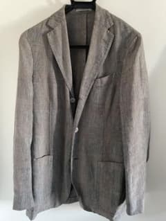 美品 ボリオリ COAT リネン テーラードジャケット サイドベンツ 46 ボリオリ COAT メンズテーラードジャケット 46 100%リネン 本切羽