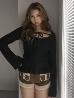 ANDMARY Rudy cachecoeur knit tops Black - メルカリ