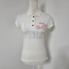 ラッセルノ レディース 半袖ポロシャツ【S】白 I LOVE GOLF カートのサムネイル