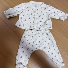 ベビー服　プチバトー　セットアップ オーガニックコットン　 6m前後のサムネイル