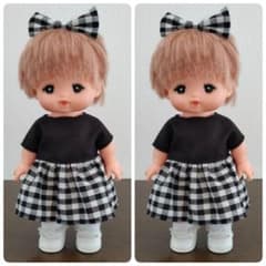 NO.62   黒 吊りスカート 単品 メルちゃん 服 NO.62 黒 吊りスカート 単品 メルちゃん 服 NO.62 黒 吊りスカート