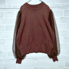 Spick&Span 스픽&스팬 튤 슬리브 풀오버