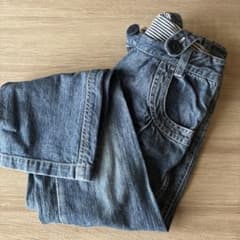 PETIT BATEAU サスペンダー付きデニムパンツ 8ans 126