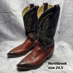 Northbrook ノースブルック ウエスタンブーツ 24.5 ステッチ Northbrook ノースブルック ウエスタンブーツ 24.5 ステッチ