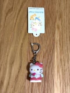激レア　ハローキティ かかっTel! 赤 サンリオ　1997年　キーホルダー 当時物 レア】ハローキティ 揺れると光る キーホルダー エンジェル