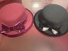 しまみさ二ナス ハット 赤　黒のサムネイル