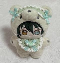いつぬい ぬい服 スタイ ヘッドドレス ミントグリーン×ホワイト 編み物