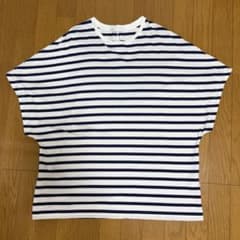 【NOBLE】ボーダービッグTシャツ ドルマンカットソー 綿100% 美品のサムネイル