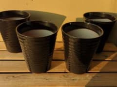 黒 陶器鉢 8号 4個セット - メルカリ