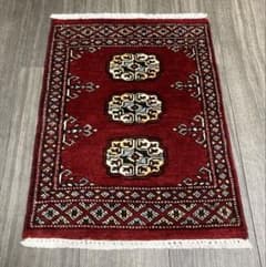 61cmx46cmミニラグ手織り絨毯パキスタン絨毯Bukhara rug - メルカリ