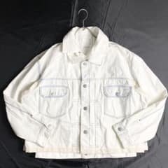 美品 sacai 20SS レイヤード オーバー デニムジャケット ホワイト 美品 sacai 20SS レイヤード オーバー デニムジャケット ホワイト