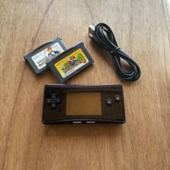 ゲームボーイアドバンスミクロ　ソフト２本付き　ブラックのサムネイル
