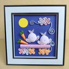 月見 ペーパーア―ト ペーパークイリング ハンドメイド - メルカリ