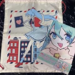 初音ミク 描き下ろしバースデーマルチクロス ナップサック 2点セットのサムネイル