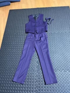パープル ベスト パンツ 蝶ネクタイ 3点セットのサムネイル