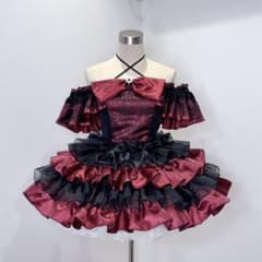 ハンドメイド　アイドル衣装　コンカフェ　黒　赤　９号のサムネイル