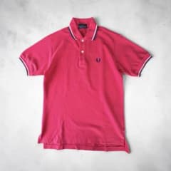 フレッドペリー 半袖 ポロシャツ ピンク y□日本製□フレッドペリー/FRED PERRY 鹿の子 半袖ポロシャツ□ピンク