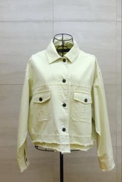 ZARA ネオングリーン×イエロー ジャケット Lのサムネイル