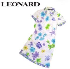 極美 芸術的 LEONARD 襟付き 半袖ワンピース ポロシャツ ロングスカート 極美 芸術的 LEONARD 襟付き 半袖ワンピース ポロシャツ ロング