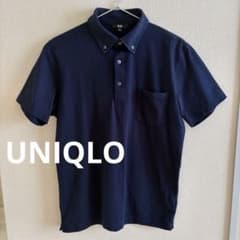 【UNIQLO】 メンズ ポロシャツ ネイビー Mのサムネイル