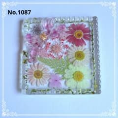 No.1087 お花のトレイ♡ポコポコ スクエア 固まるハーバリウム - メルカリ