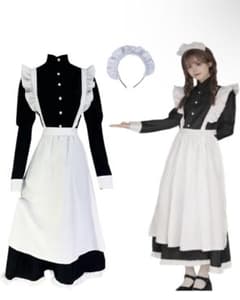 メイド服 Lサイズ カチューシャ付き