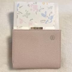 【新品未使用】皇居財布 がま口 ピンクベージュ 皇居 限定品 二つ折り財布 がま口財布 ピンクベージュ 本革製品 菊の御