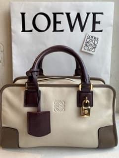 極美品】LOEWE アマソナ28 トリコロール ハンドバッグ スペイン製 