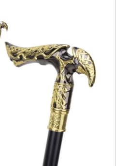 杖・おしゃれステッキ(新品)ゴールド！敬老の日ギフト・コスプレ等のサムネイル