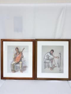 小磯良平 複製画 2点セット迎賓館赤坂離宮壁画のためのエスキース 額装 小磯良平 複製画 2点セット迎賓館赤坂離宮壁画のためのエスキース 額装