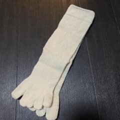 [ゆびのばソックス] おやすみシルク絹 アイボリー Mサイズのサムネイル
