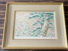 宇田荻邨「冬 嵐山」リトグラフ 額装 日本芸術院会員 G 宇田荻邨「冬 嵐山」リトグラフ 額装 日本芸術院会員 G - メルカリ