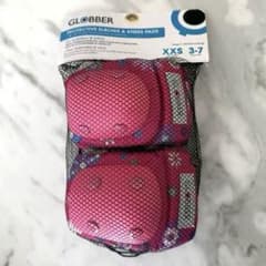 GLOBBER 子ども用プロテクターセットXXS ピンク 花柄のサムネイル