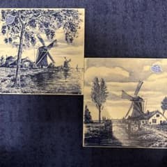 BOMA Delft's blauw オランダ製 タイル オルゴール2枚セット BOMA Delft's blauw オランダ製 タイル オルゴール2枚セット - メルカリ