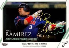 ラミレス ヤクルトスワローズ ホロ箔サインカード BBM 2025 FUSION