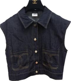 CHANEL UNIFORM デニムベスト ココマークボタンS CHANEL UNIFORM デニムベスト ココマークボタンS - メルカリ