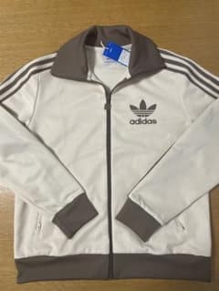 adidas ジップアップジャケット ベージュ×モカのサムネイル