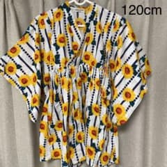 アンパサンド 浴衣 女の子 120cm ひまわり 帯なしのサムネイル